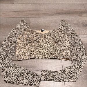 American Eagle Outfitters Leopard Style Crop Top